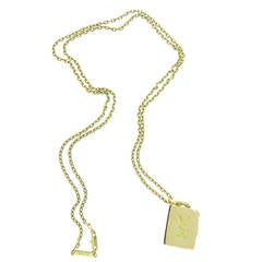 1970s Van Cleef & Arpels Gold Locket Pendant Necklace