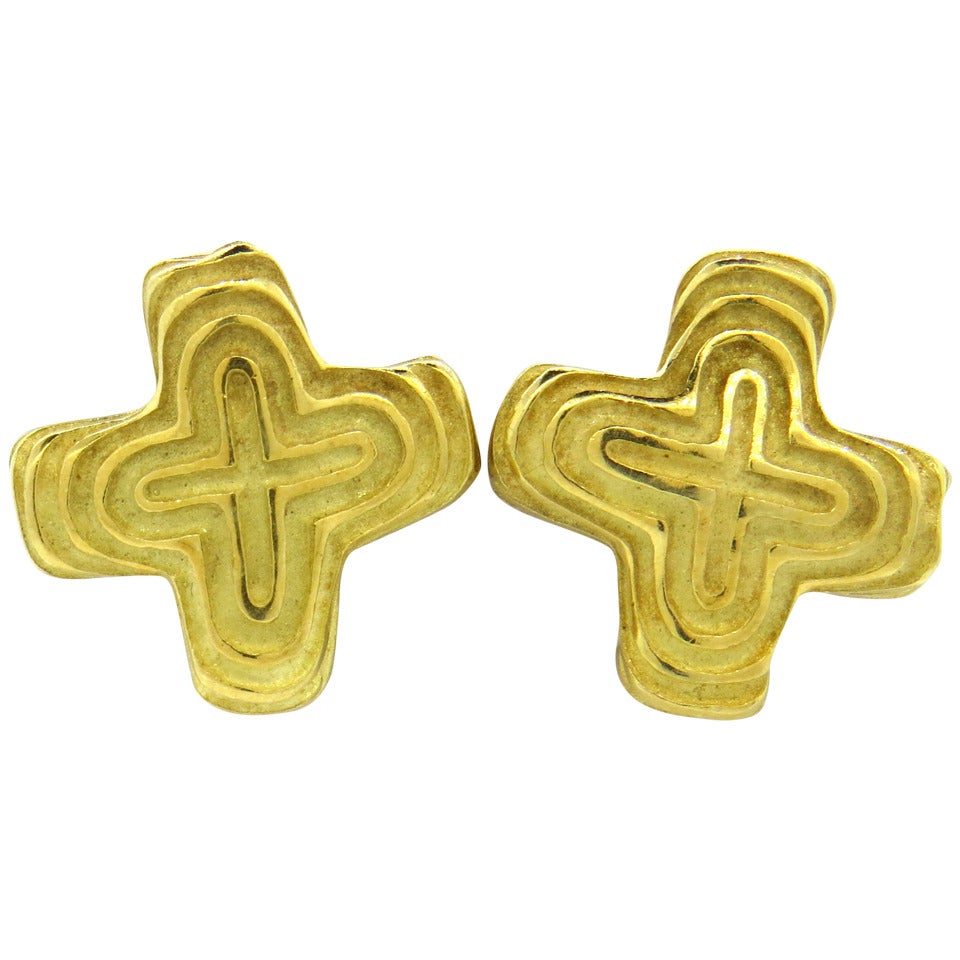 Christopher Walling Gold Earrings