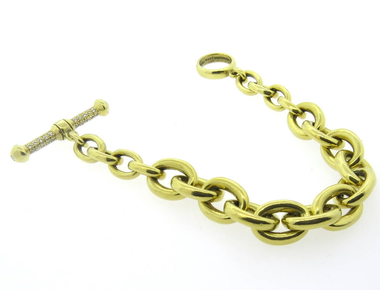 Women's Barry Kieselstein-Cord Gold Diamond Toggle Bracelet