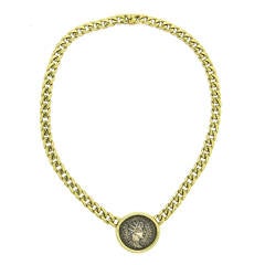 Bulgari Gold Ancient Coin Necklace