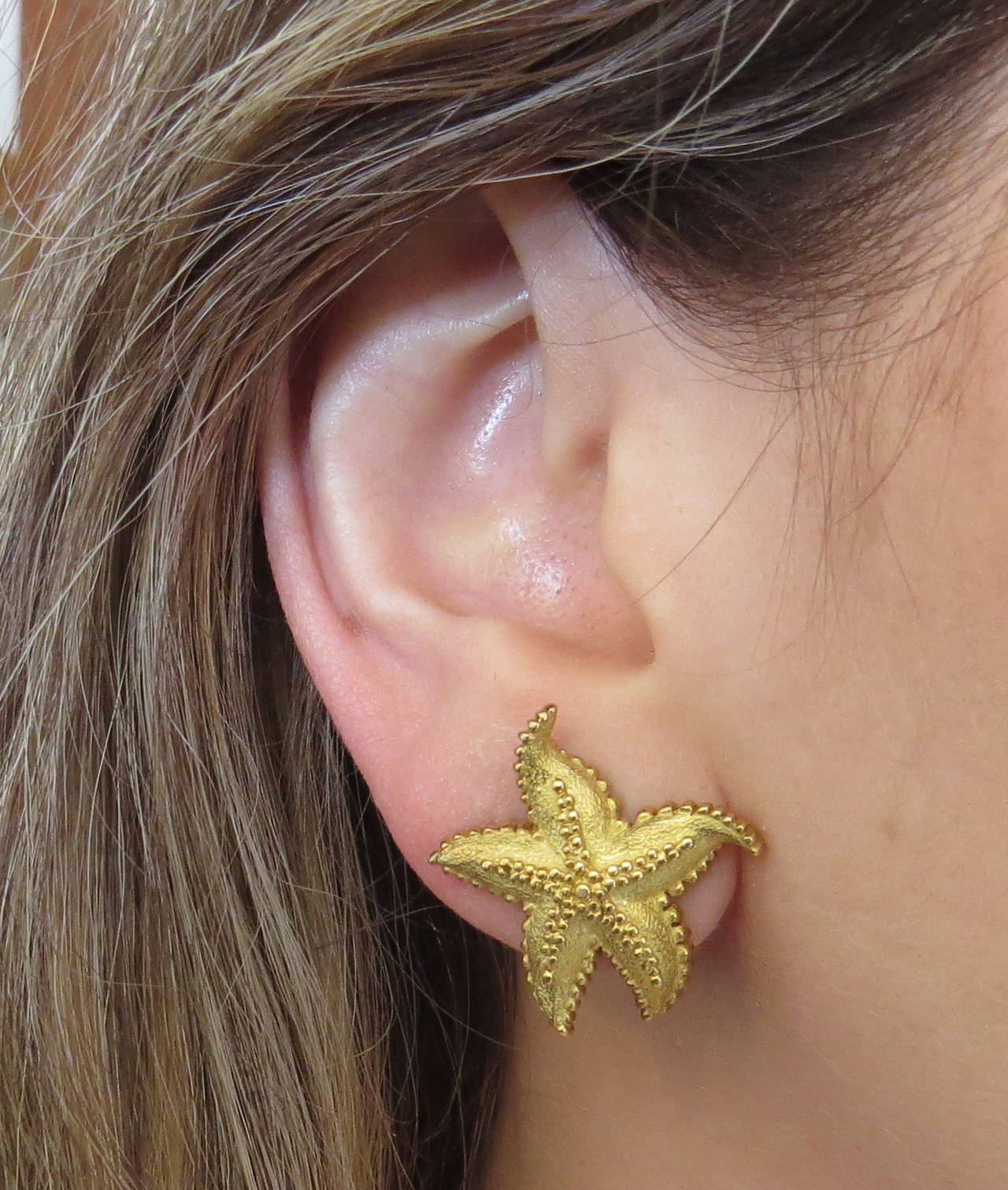 Tiffany And Co Gold Starfish Earrings At 1stdibs Women S Tiffany Co Gold Starfish Earrings For