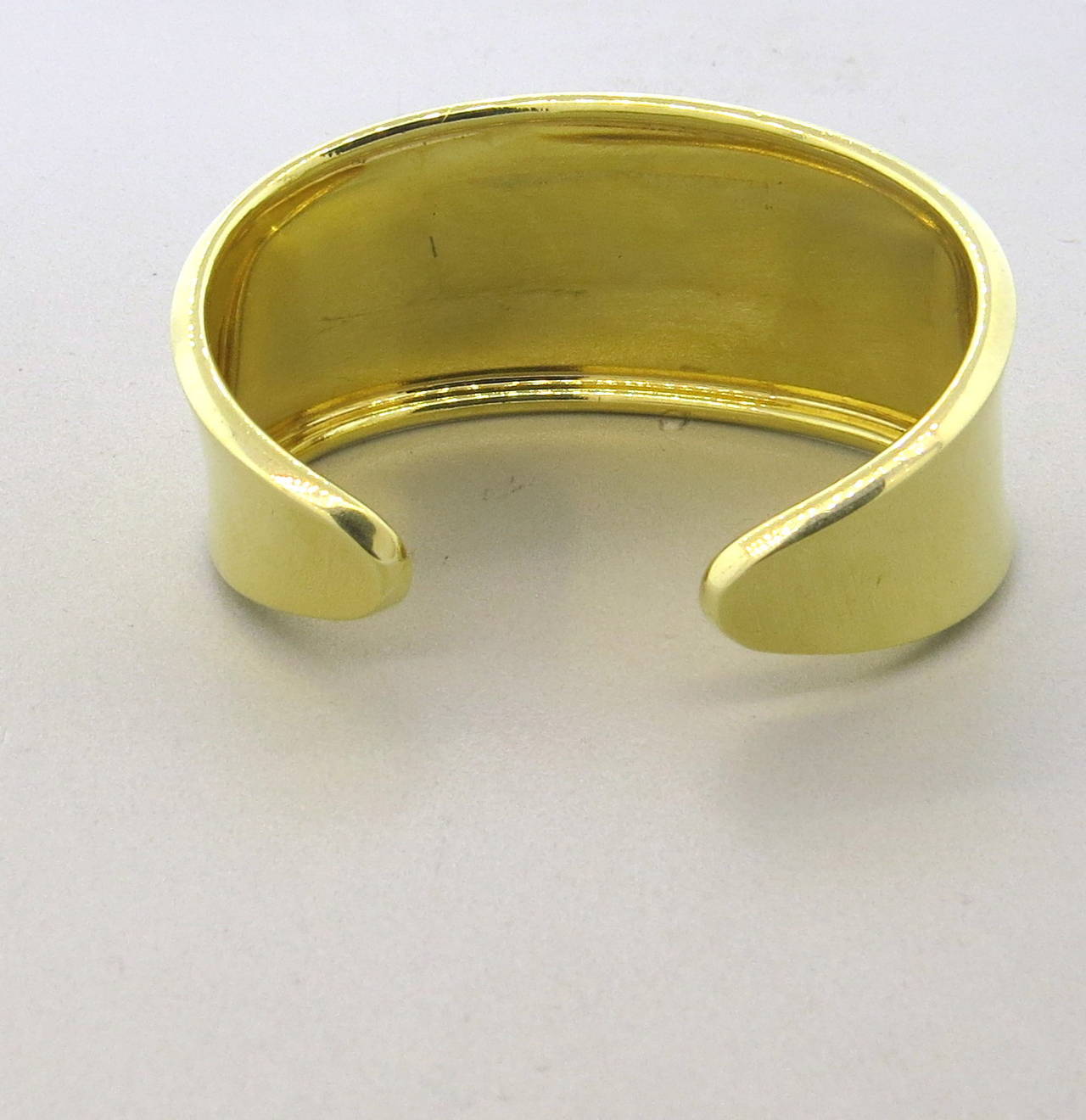 Modernist Robert Lee Morris Yellow Gold Cuff Bracelet