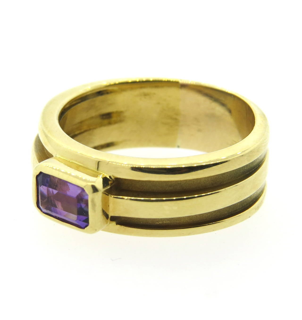 Modern Tiffany & Co. Amethyst Gold Ring