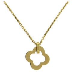 Van Cleef & Arpels VCA Byzantine Alhambra Gold Pendant Necklace