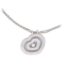 Chopard Happy Spirit - Collier pendentif cœur en or et diamants