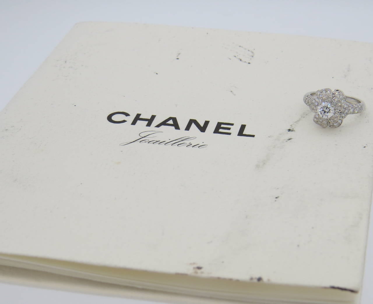 Women's Chanel Camellia Diamond Gold Flower Engagement Ring