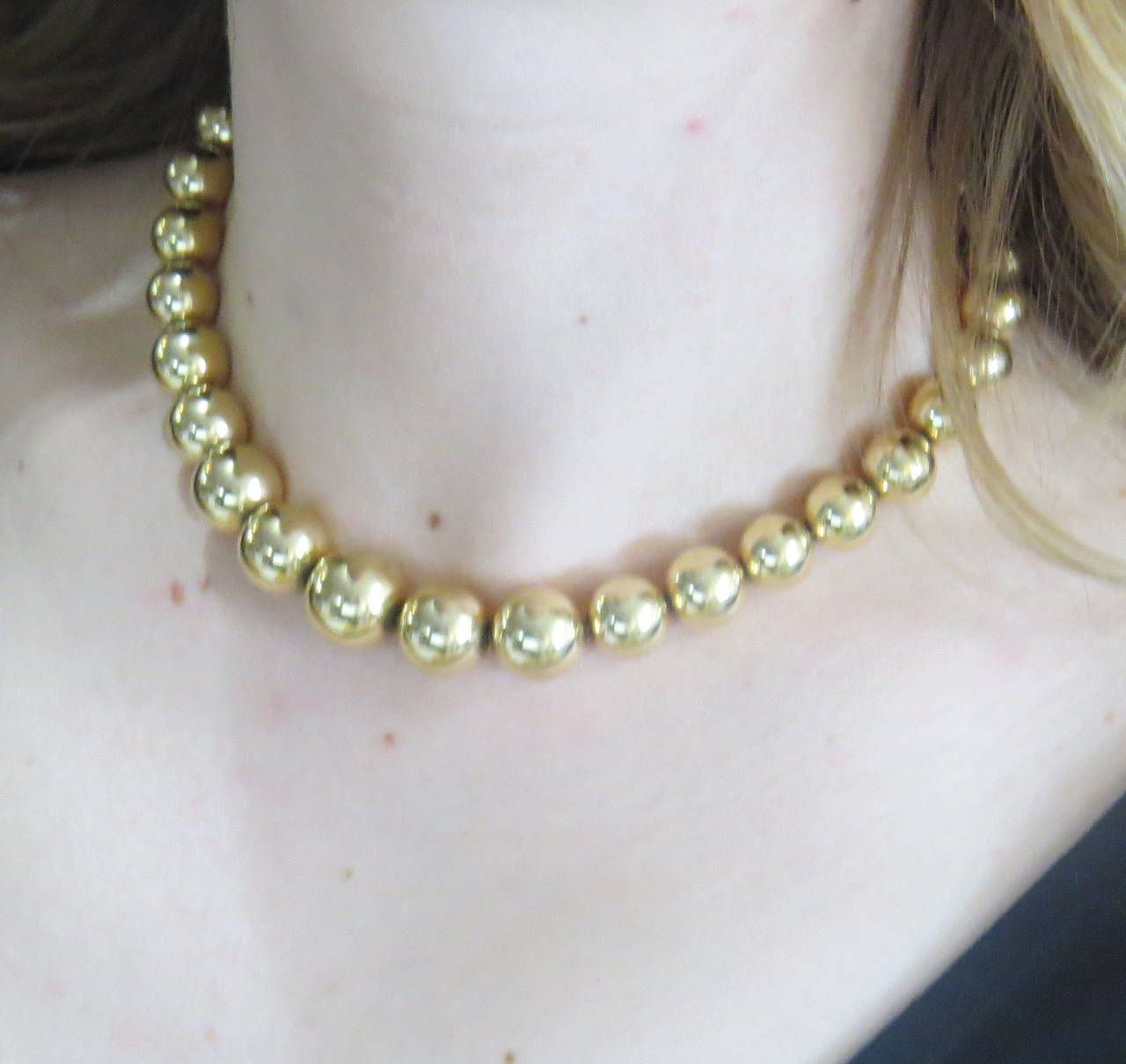 antique gold bead necklace