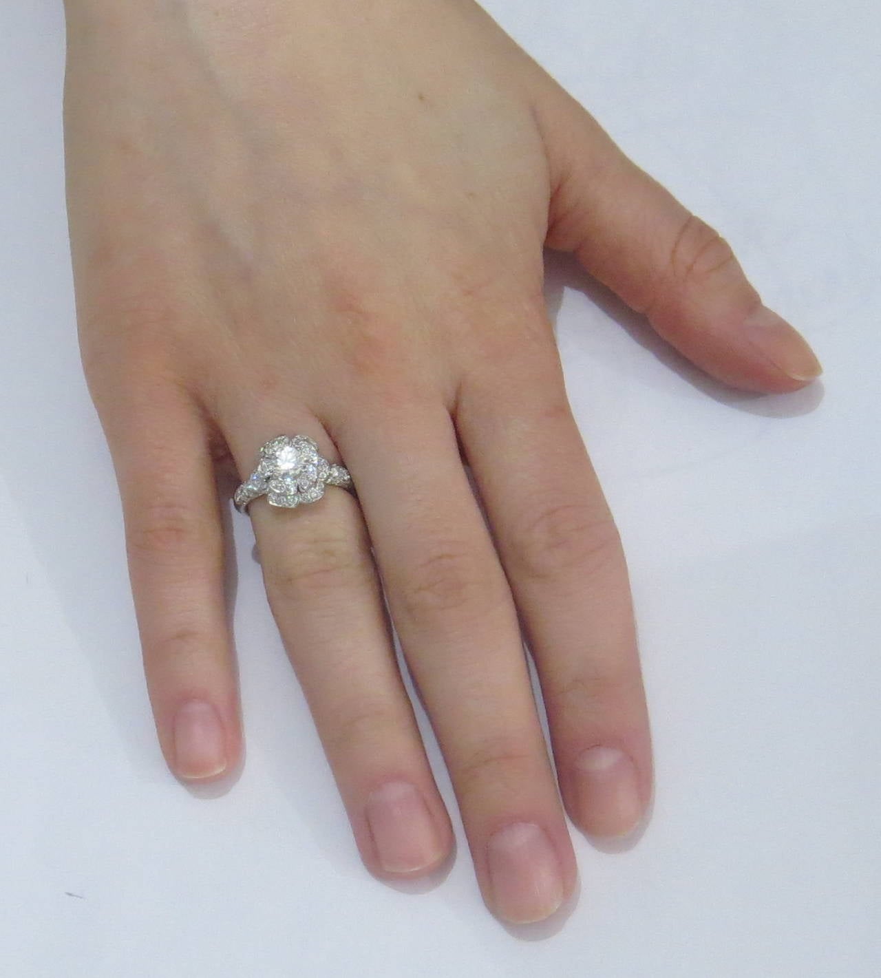 Chanel Camellia Diamond Gold Flower Engagement Ring 1