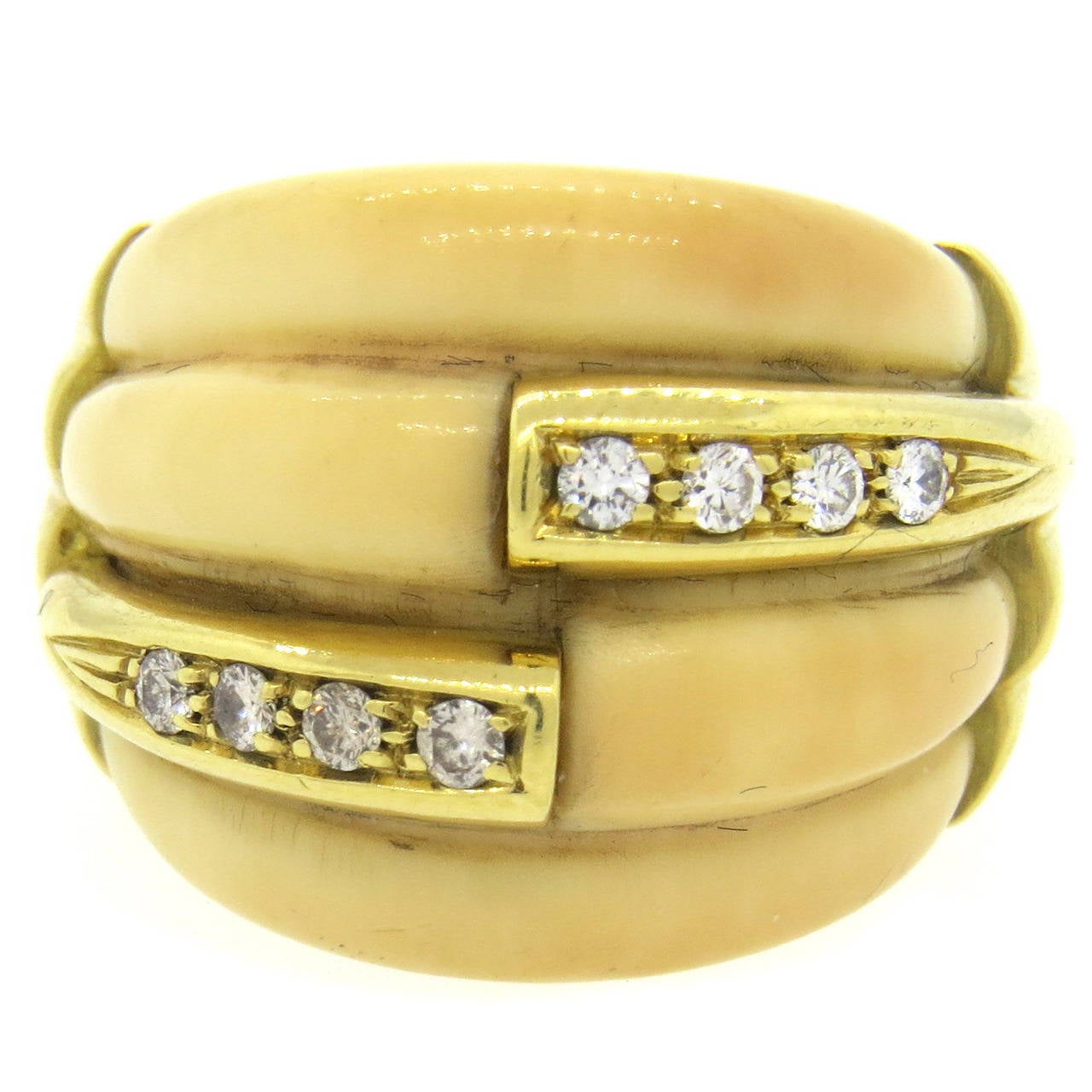1970s H Stern Gold Diamond Dome RIng
