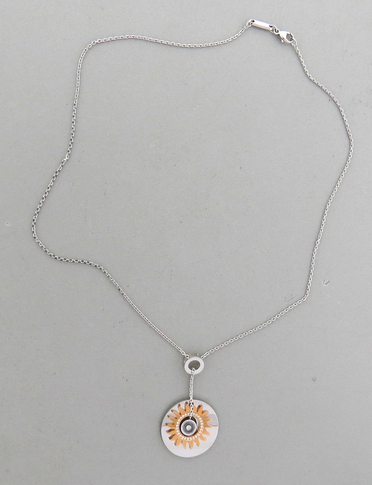 Women's Chopard Happy Diamond Gold Pendant Necklace