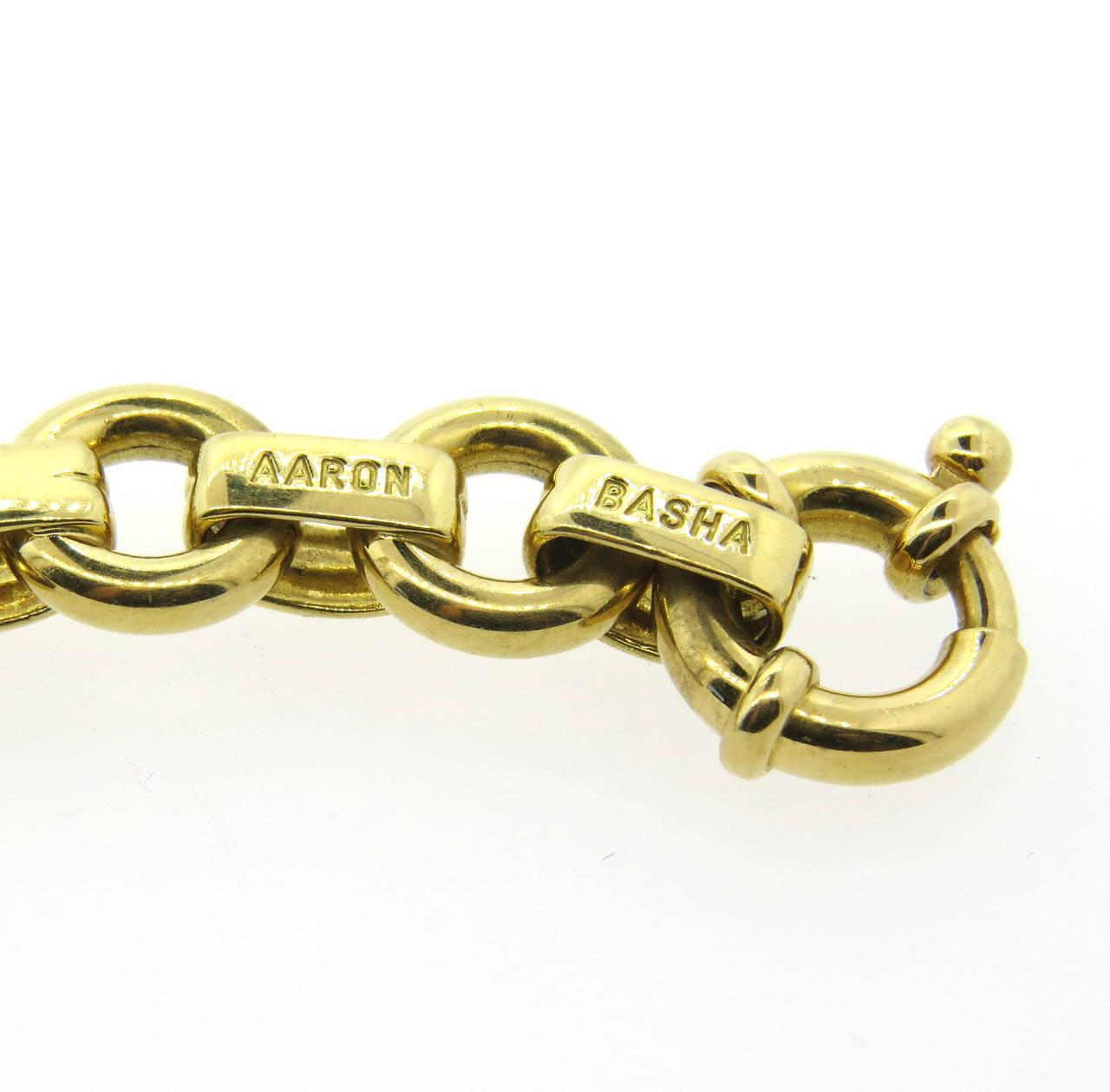 Women's Aaron Basha Gold Charm Bracelet
