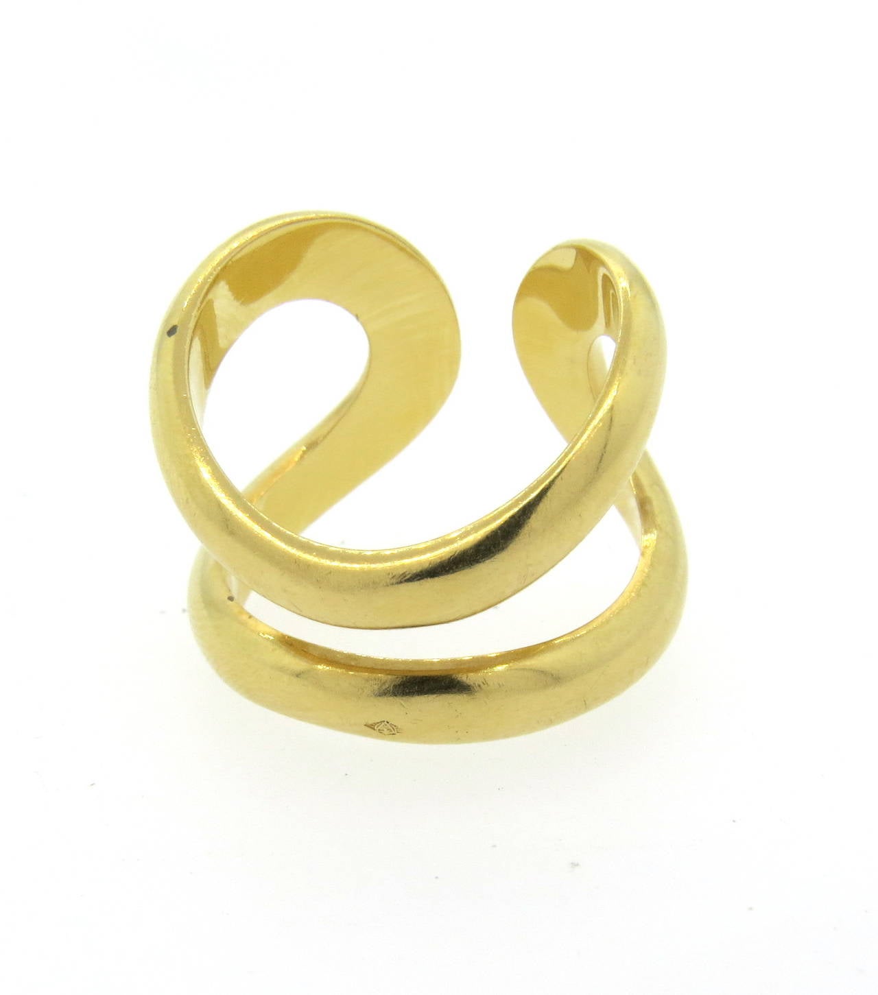 Hermes Wide Gold Ring