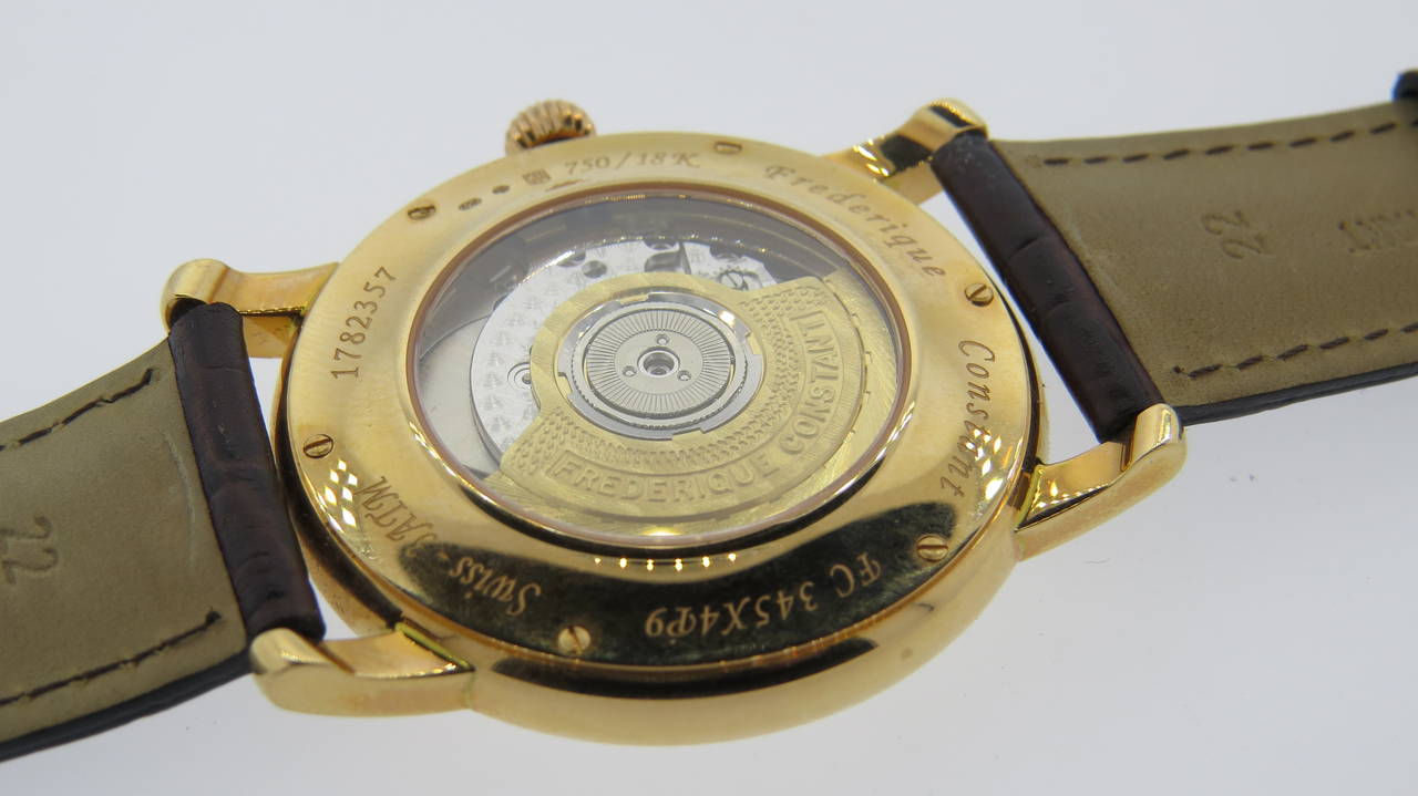 frederique constant 18k gold watch