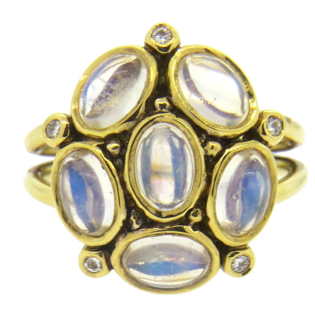 Temple St. Clair Gold Moonstone Diamond Ring