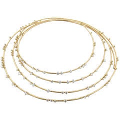 Impressive Mattia Cielo Rugiada Diamond Gold Necklace