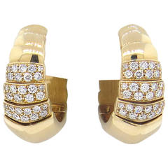 Mattia Cielo Armadillo Diamond Gold Hoop Earrings 11