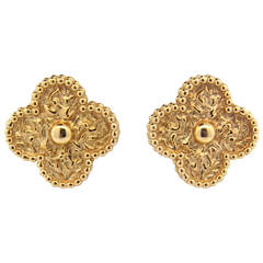 Van Cleef & Arpels Vintage Alhambra Gold Earrings
