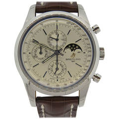 Breitling Steel Transocean Chronograph Chronometer Wristwatch Ref A1931012/G750