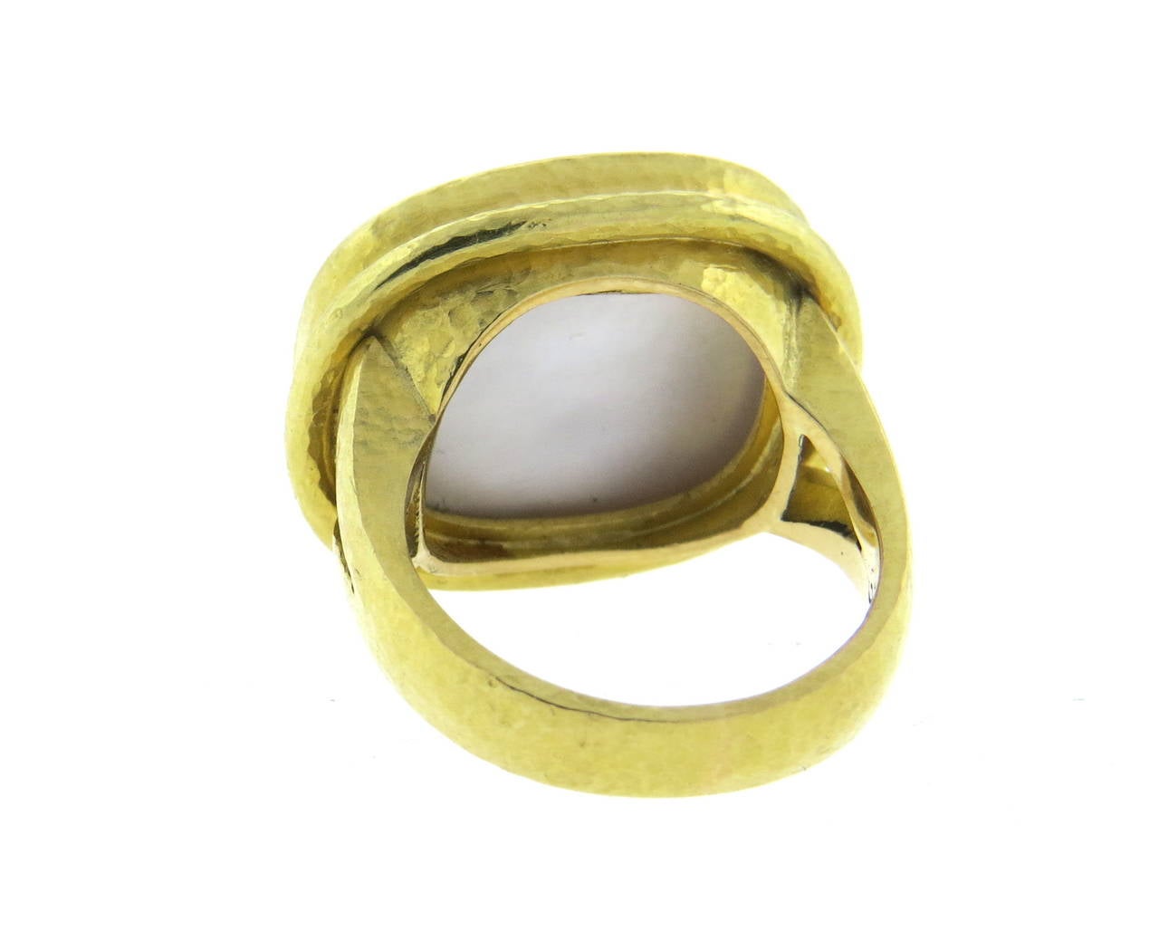 Elizabeth Locke Gold Venetian Glass Intaglio Ring 2