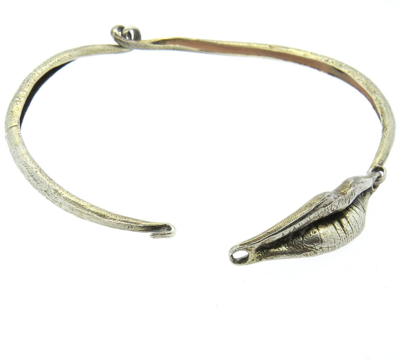 Rare Unusual Zolotas Sterling Silver Lips Necklace