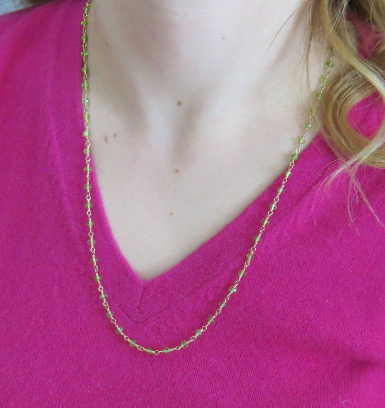 Women's Temple St. Clair Karina Peridot Gold Necklace