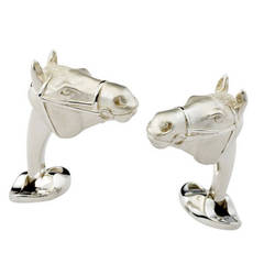 Deakin & Francis Sterling Silver Horse Head Cufflinks
