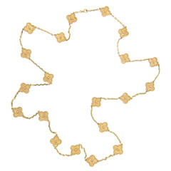 Van Cleef & Arpels Vintage Alhambra 20 Motif Necklace