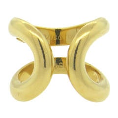 Hermes Wide Gold Ring