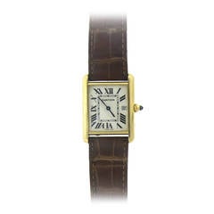 Cartier Yellow Gold Tank Louis Quartz Wristwatch