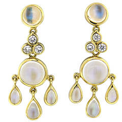 Temple St. Clair Moonstone Diamond Gold Drop Earrings 5