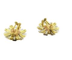 Large Buccellati Gold Sunflower Earrings