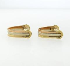 Cartier Trinity Tricolor Gold Stirrup Cufflinks