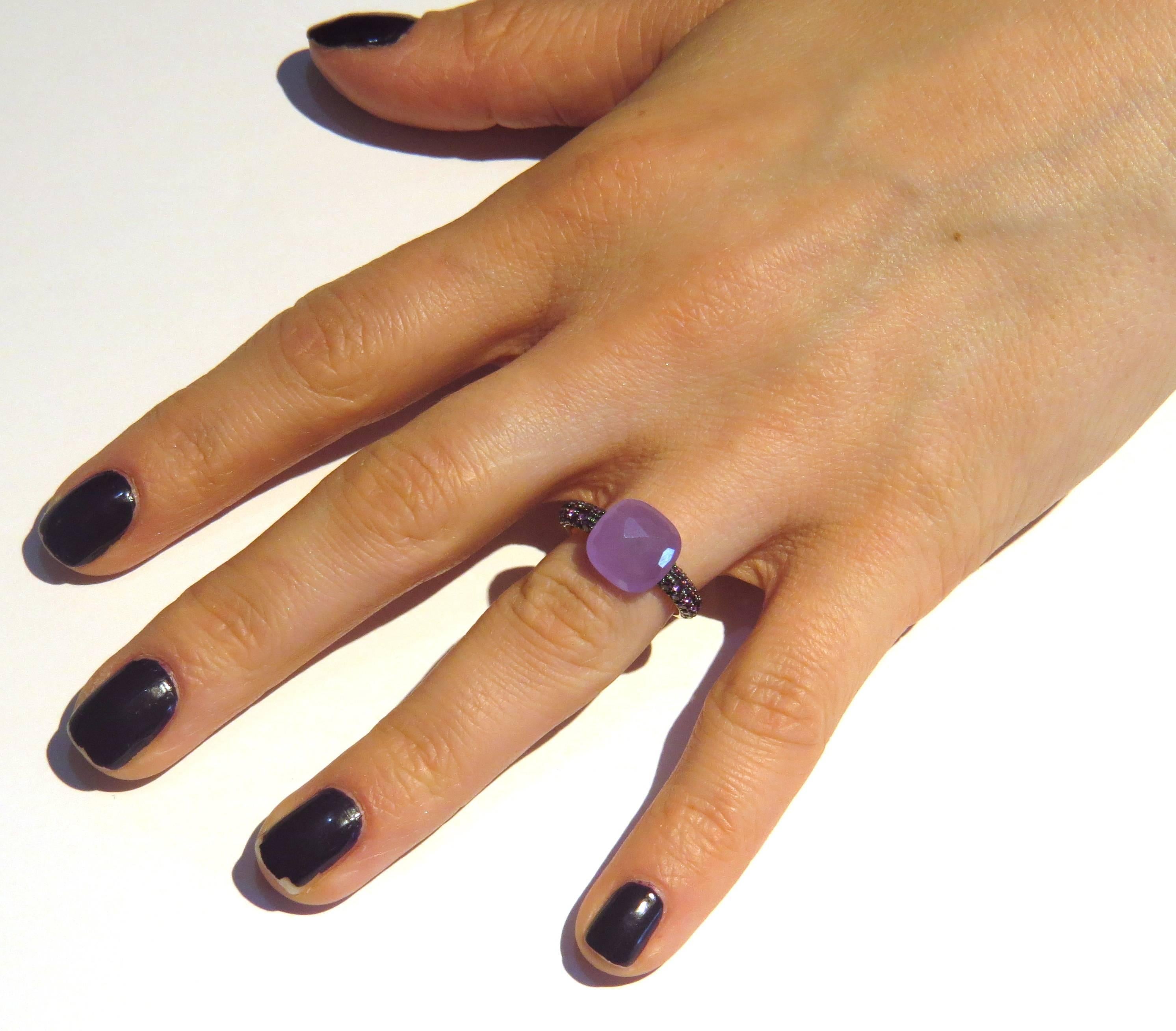  Pomellato, bague Capri en or, jade lavande et améthyste Pour femmes 