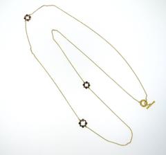 Chantecler Capri Amethyst Gold Station Long Necklace