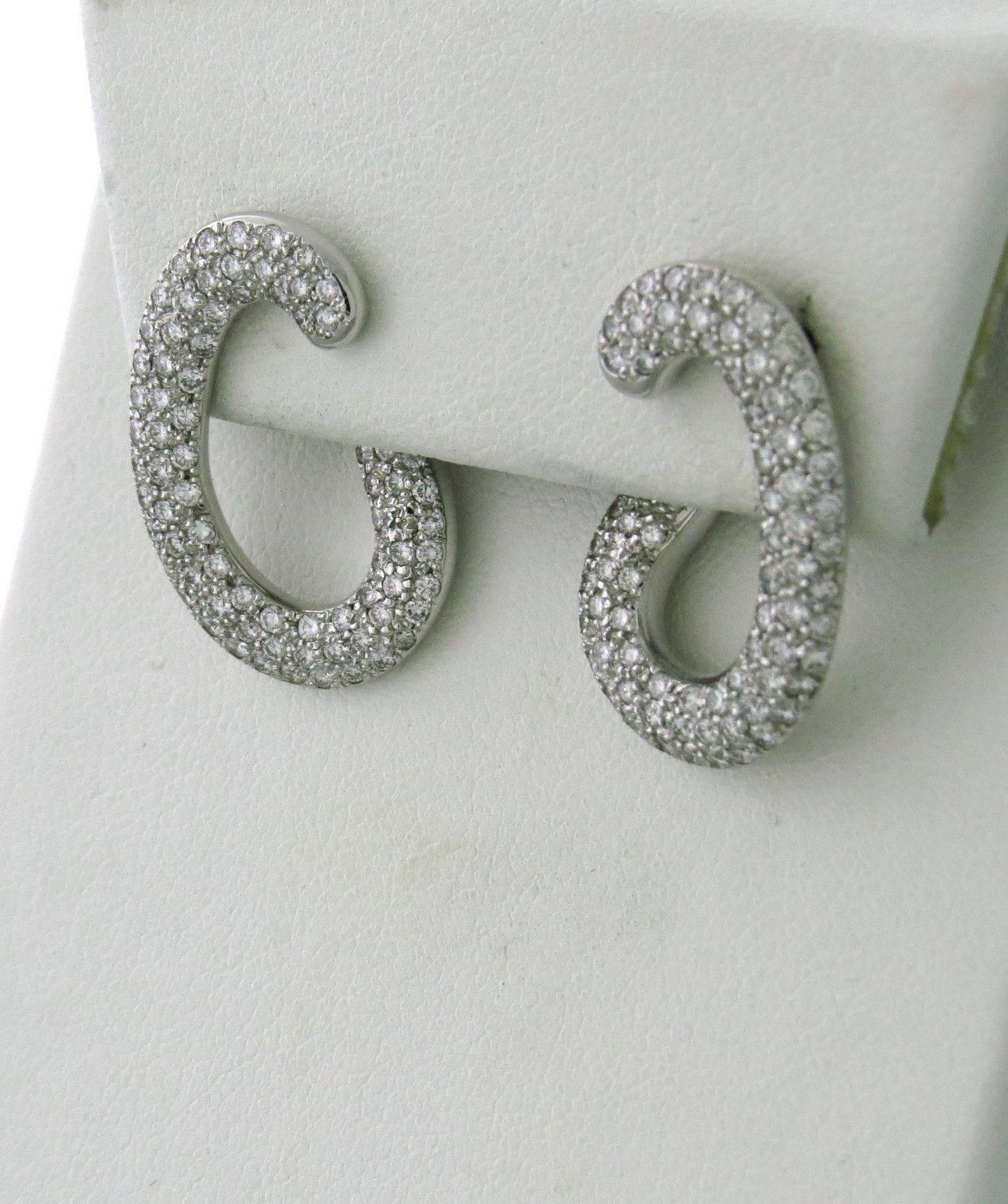 Women's Pomellato Paisley Diamond Gold Earrings
