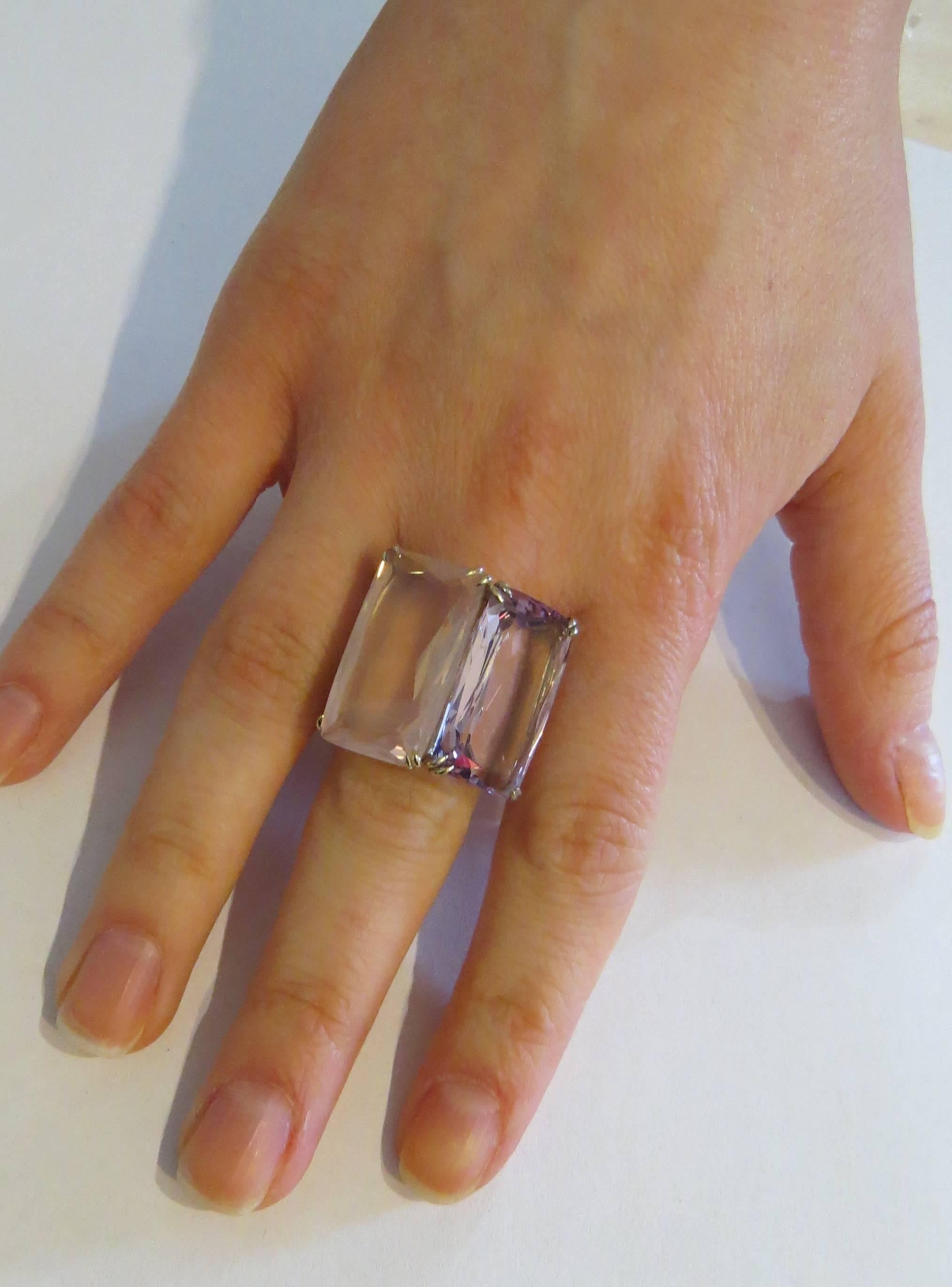 H.Stern Cobblestone Amethyst Rose Quartz Fancy Diamond Gold Ring  1