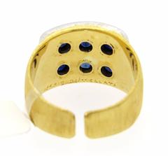 Buccellati Sapphire Gold Split Shank Ring