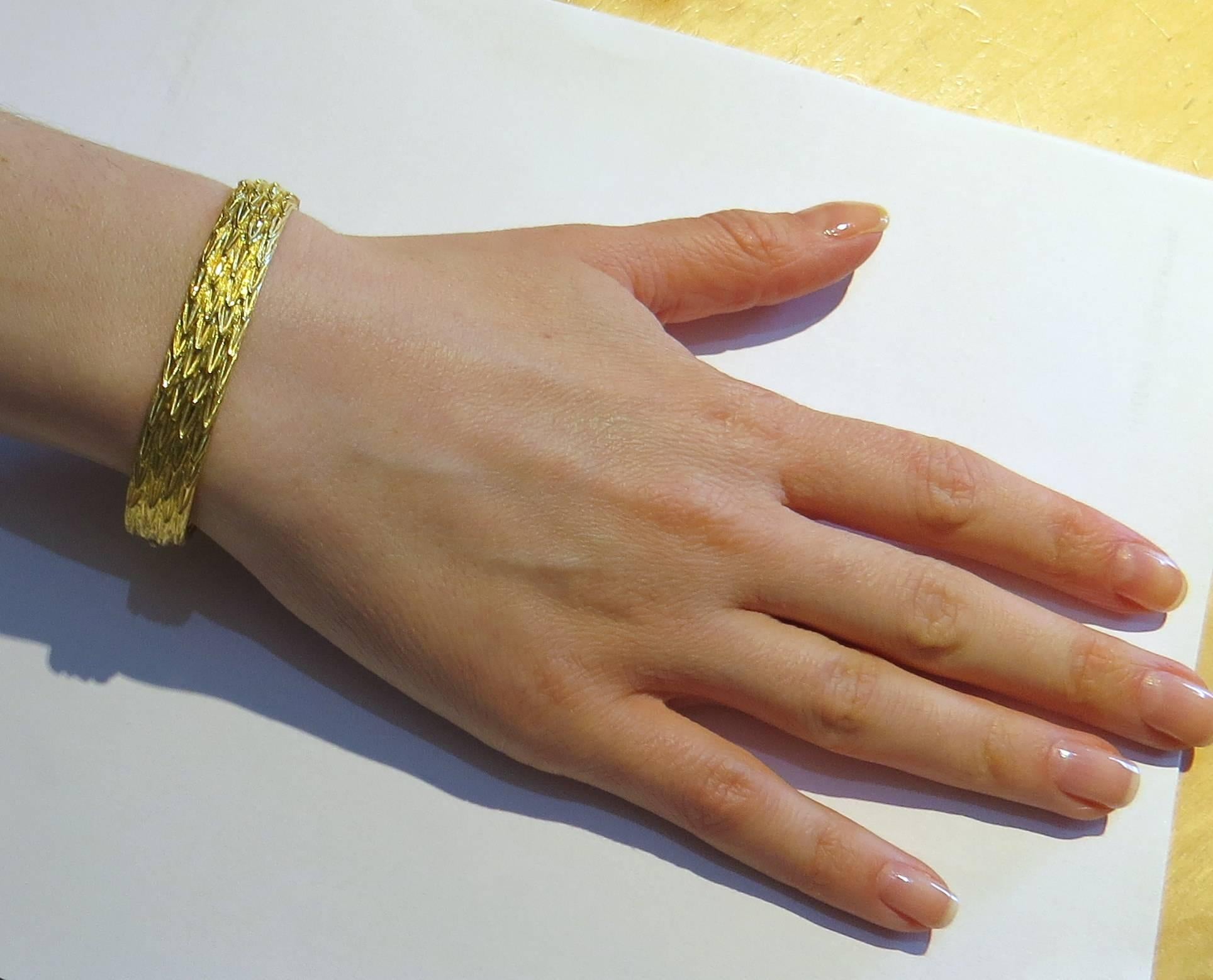 Buccellati Gold Textured Bangle Bracelet  1