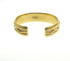 Larry Golsh Native American Gold Cuff Bracelet