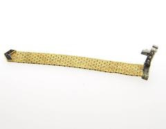 Retro Sapphire Diamond Gold Buckle Ring