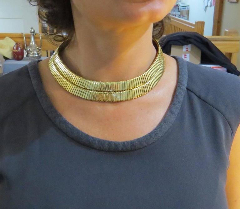 Bulgari Tubogas Wide Gold Collar 