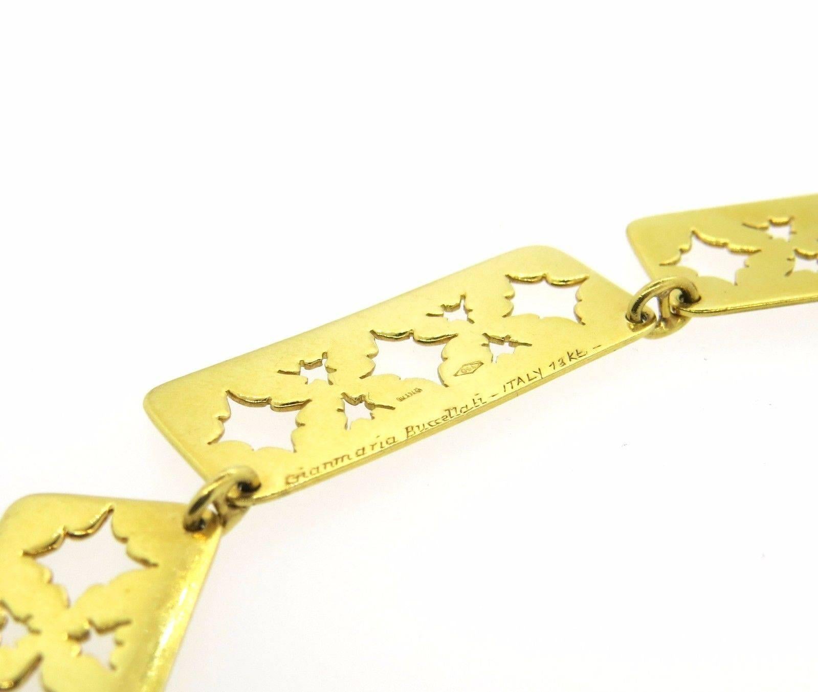 Women's Buccellati Gold Razor Blade Station Necklace