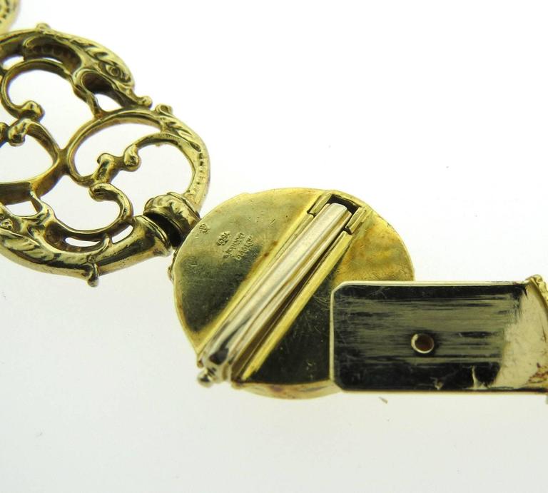 Paul Lantuch Emerald Diamond Gold Snake Link Necklace at 1stDibs paul