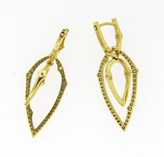 Stephen Webster Thorn Diamond Gold Drop Earrings