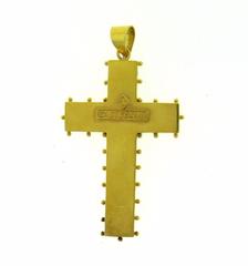 Etruscan  Pearl Gold Cross Pendant
