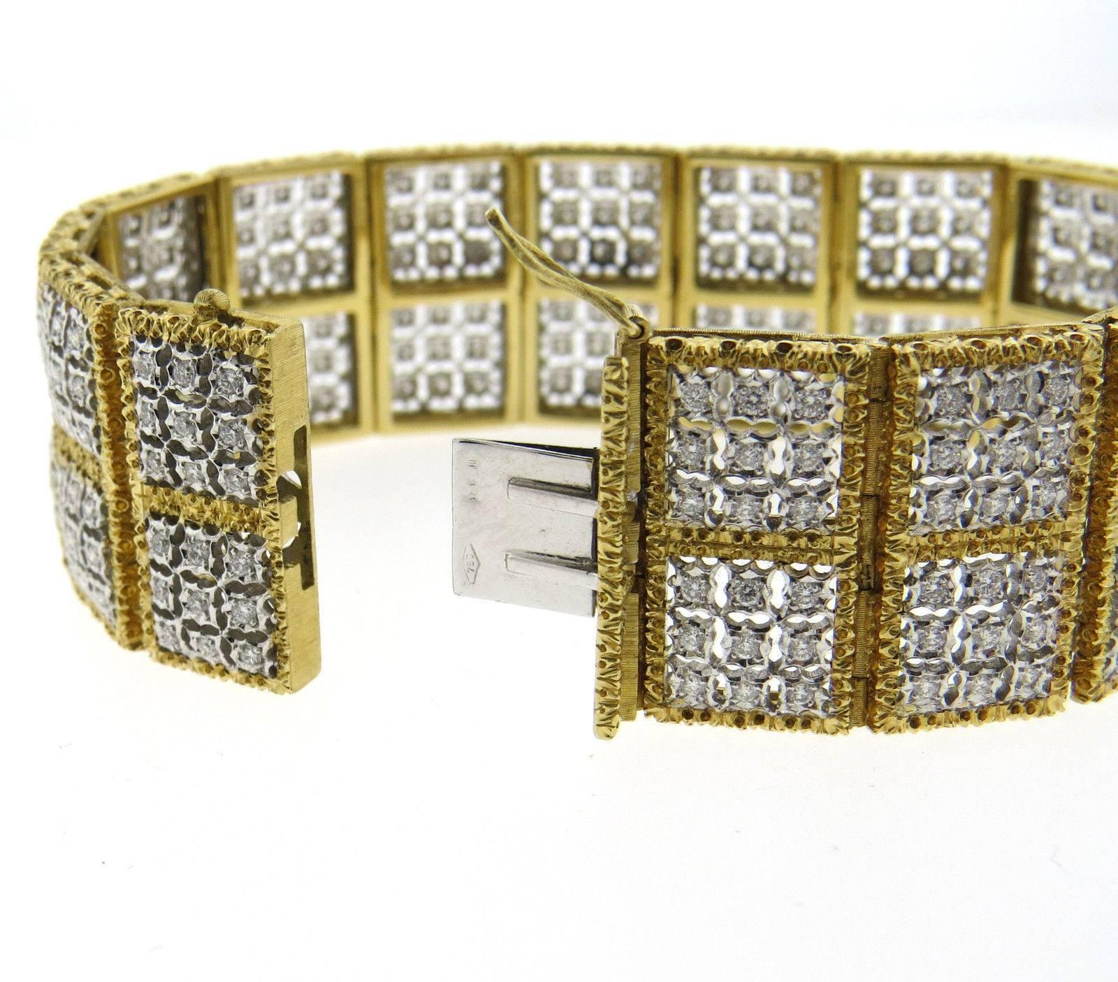 Women's Impressive Buccellati Diamond Gold Bracelet