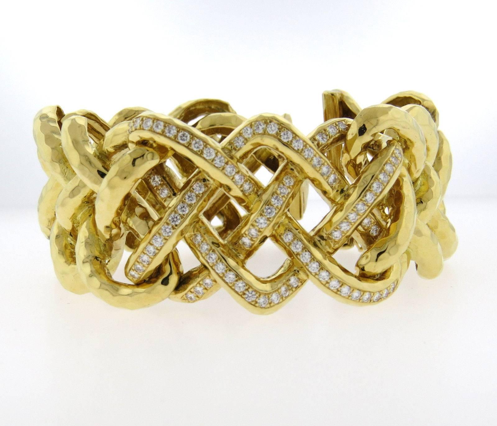 Important Valentin Magro Diamond Gold Bracelet Earrings Set 2