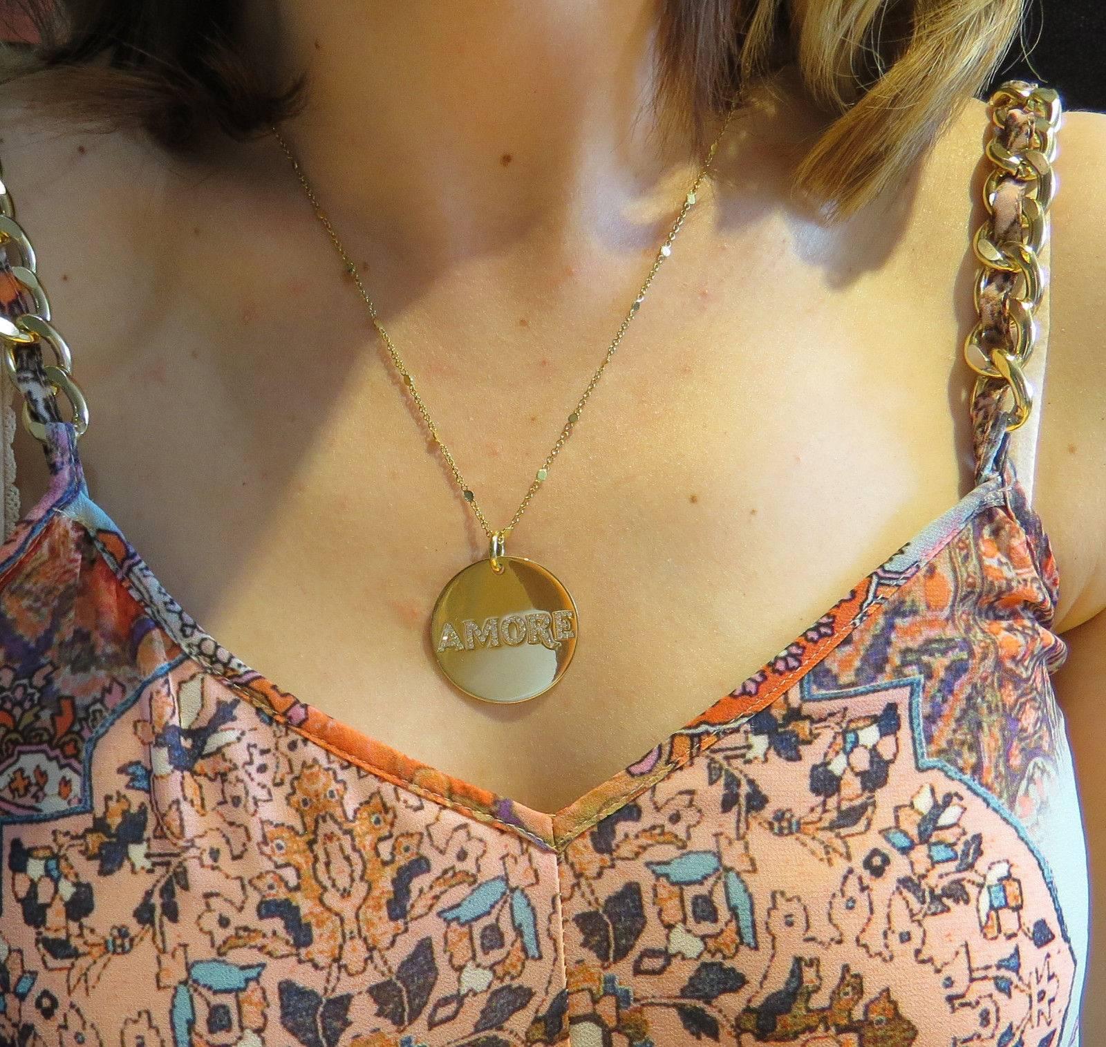 Women's New Pasquale Bruni Diamond Gold Amore Pendant Necklace