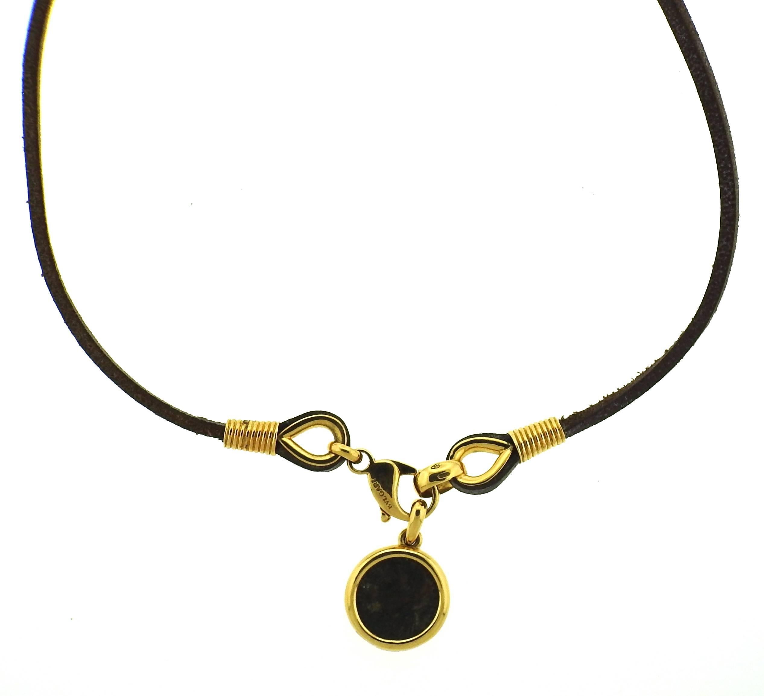 Bulgari Gold Ancient Coin Pendant 