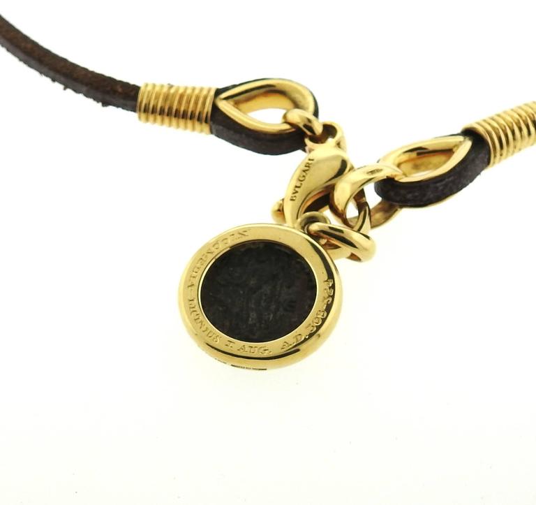 bvlgari necklace leather cord